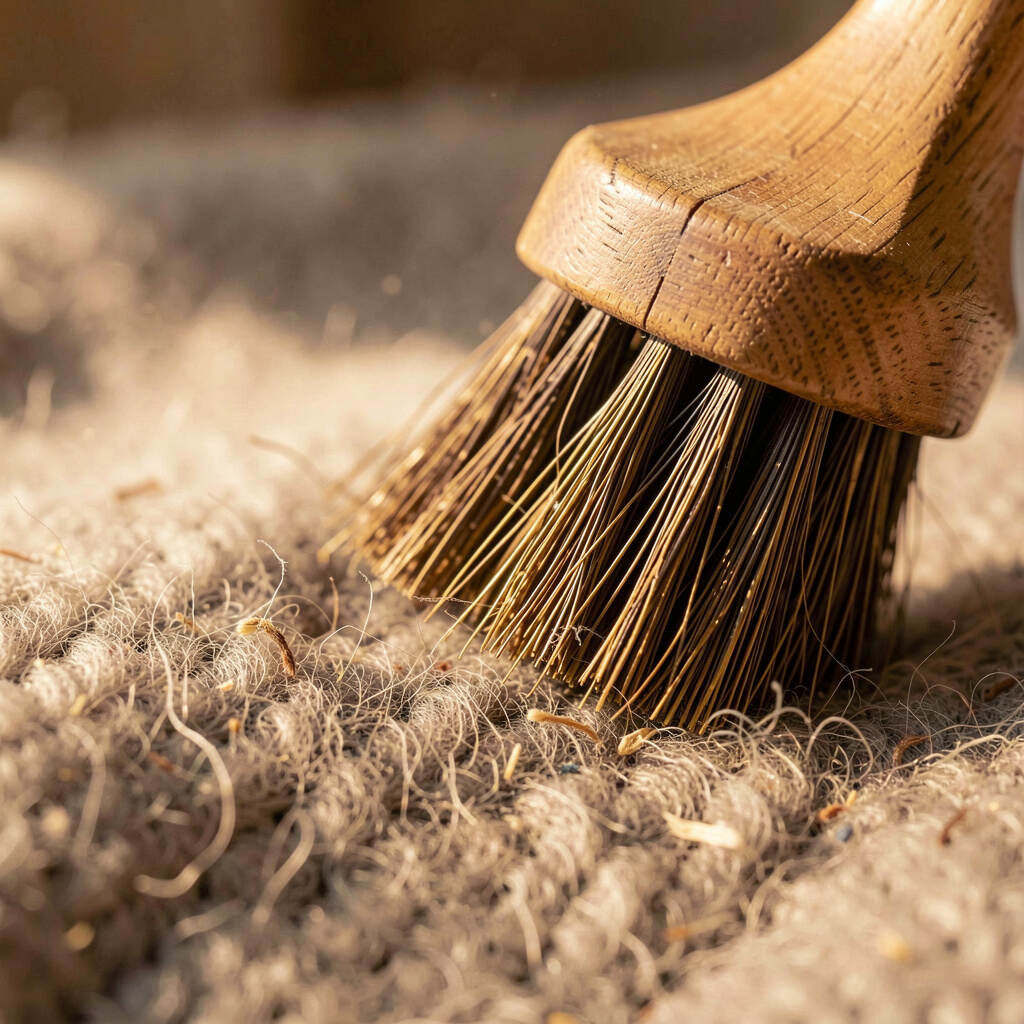 Detailed editorial view of air drying and spot cleaning
